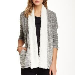 Jack By BB Dakota Faux Sherling Cardigan Size Small